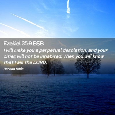 Picture 02 - Ezekiel 35:9 BSB - I will make you a perpetual desolation, and your - Bible Verse Picture