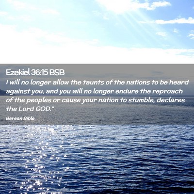 Picture 02 - Ezekiel 36:15 BSB - I will no longer allow the taunts of the nations - Bible Verse Picture