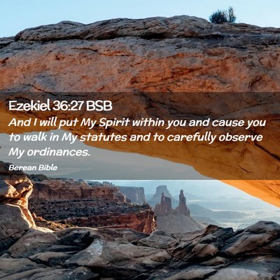 Picture 02 - Ezekiel 36:27 BSB - And I will put My Spirit within you and cause you - Bible Verse Picture