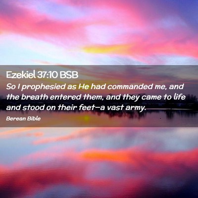 Picture 02 - Ezekiel 37:10 BSB - So I prophesied as He had commanded me, and the - Bible Verse Picture