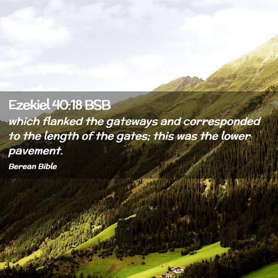 Picture 02 - Ezekiel 40:18 BSB - which flanked the gateways and corresponded to - Bible Verse Picture
