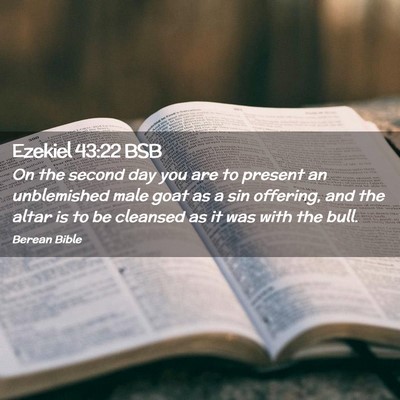 Picture 02 - Ezekiel 43:22 BSB - On the second day you are to present an - Bible Verse Picture