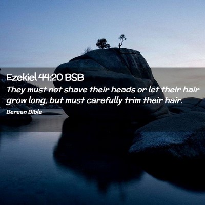 Picture 02 - Ezekiel 44:20 BSB - They must not shave their heads or let their hair - Bible Verse Picture