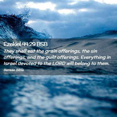 Picture 02 - Ezekiel 44:29 BSB - They shall eat the grain offerings, the sin - Bible Verse Picture