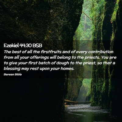 Picture 02 - Ezekiel 44:30 BSB - The best of all the firstfruits and of every - Bible Verse Picture