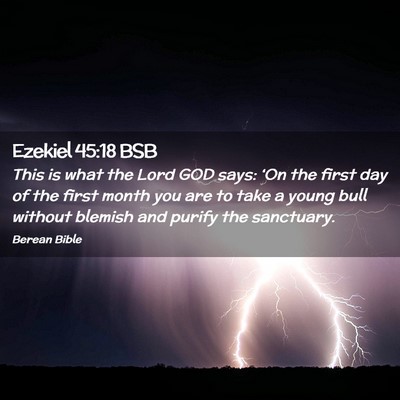 Picture 02 - Ezekiel 45:18 BSB - This is what the Lord GOD says: ‘On the first - Bible Verse Picture
