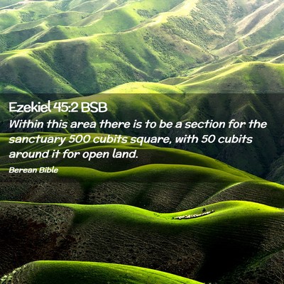 Picture 02 - Ezekiel 45:2 BSB - Within this area there is to be a section for the - Bible Verse Picture