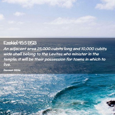 Picture 02 - Ezekiel 45:5 BSB - An adjacent area 25,000 cubits long and 10,000 - Bible Verse Picture