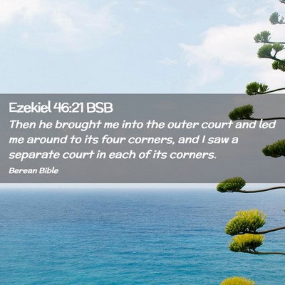 Picture 02 - Ezekiel 46:21 BSB - Then he brought me into the outer court and led - Bible Verse Picture