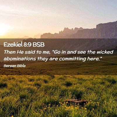 Picture 02 - Ezekiel 8:9 BSB - Then He said to me, “Go in and see the wicked - Bible Verse Picture