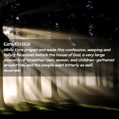 Picture 02 - Ezra 10:1 BSB - While Ezra prayed and made this confession, - Bible Verse Picture