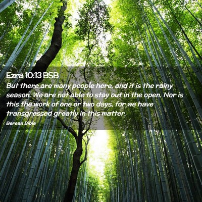 Picture 02 - Ezra 10:13 BSB - But there are many people here, and it is the - Bible Verse Picture
