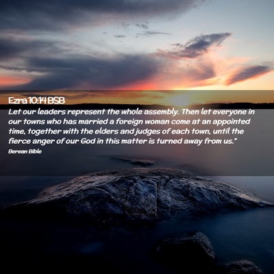 Picture 02 - Ezra 10:14 BSB - Let our leaders represent the whole assembly. - Bible Verse Picture
