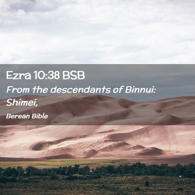 Picture 02 - Ezra 10:38 BSB - From the descendants of Binnui: - Bible Verse Picture