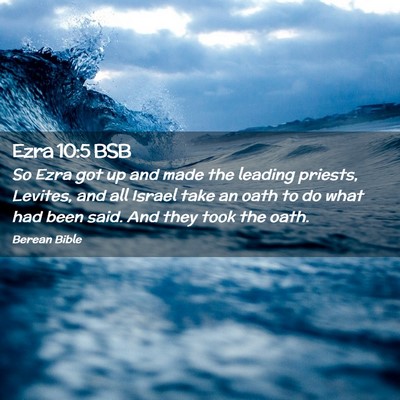 Picture 02 - Ezra 10:5 BSB - So Ezra got up and made the leading priests, - Bible Verse Picture