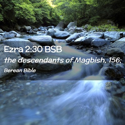 Picture 02 - Ezra 2:30 BSB - the descendants of Magbish, - Bible Verse Picture