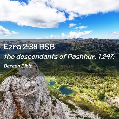 Picture 02 - Ezra 2:38 BSB - the descendants of Pashhur, - Bible Verse Picture