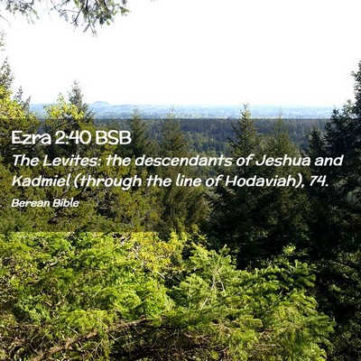 Picture 02 - Ezra 2:40 BSB - The Levites: the descendants of Jeshua and - Bible Verse Picture