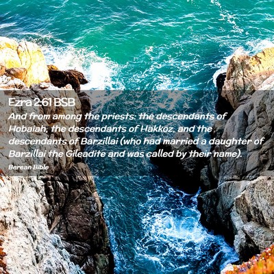 Picture 02 - Ezra 2:61 BSB - And from among the priests: the descendants of - Bible Verse Picture