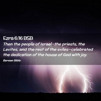 Picture 02 - Ezra 6:16 BSB - Then the people of Israel—the priests, the - Bible Verse Picture