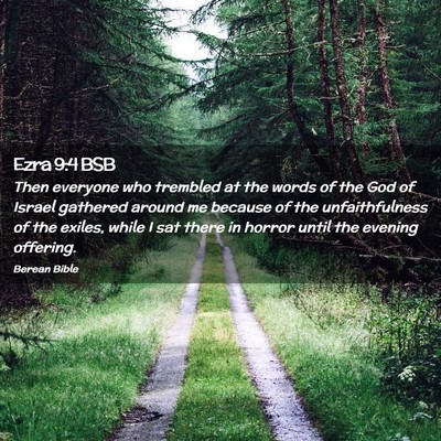 Picture 02 - Ezra 9:4 BSB - Then everyone who trembled at the words of the - Bible Verse Picture