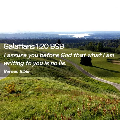 Picture 02 - Galatians 1:20 BSB - I assure you before God that what I am writing to - Bible Verse Picture