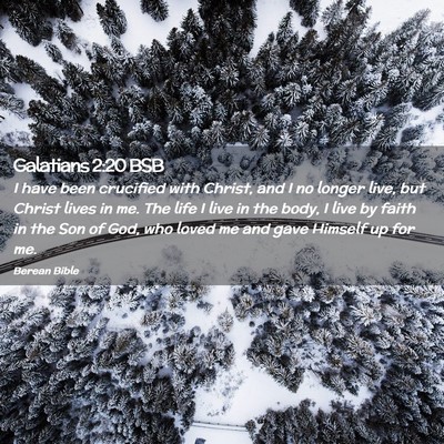 Picture 02 - Galatians 2:20 BSB - I have been crucified with Christ, and I no - Bible Verse Picture