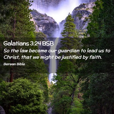Picture 02 - Galatians 3:24 BSB - So the law became our guardian to lead us to - Bible Verse Picture