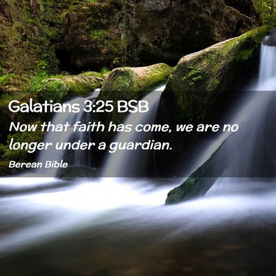 Picture 02 - Galatians 3:25 BSB - Now that faith has come, we are no longer under a - Bible Verse Picture