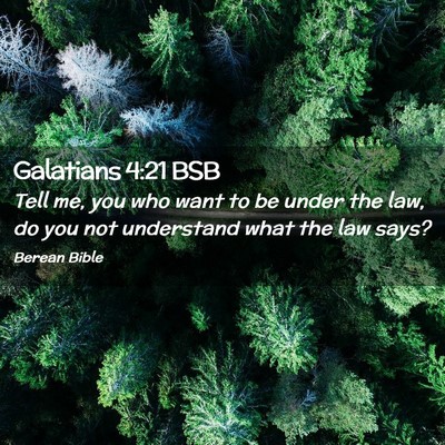Picture 02 - Galatians 4:21 BSB - Tell me, you who want to be under the law, do you - Bible Verse Picture