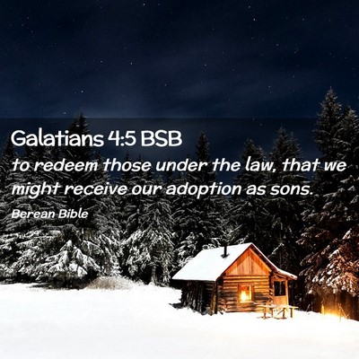 Picture 02 - Galatians 4:5 BSB - to redeem those under the law, that we might - Bible Verse Picture