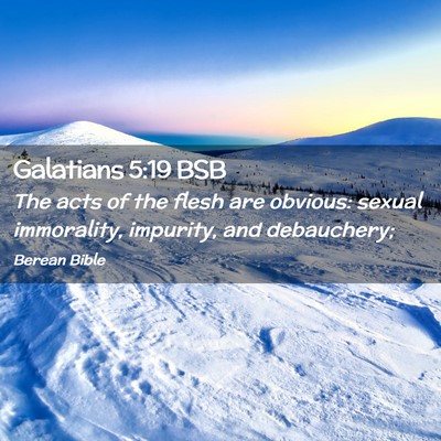 Picture 02 - Galatians 5:19 BSB - The acts of the flesh are obvious: sexual - Bible Verse Picture