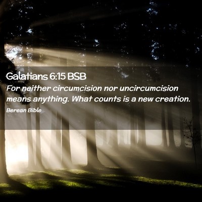 Picture 02 - Galatians 6:15 BSB - For neither circumcision nor uncircumcision means - Bible Verse Picture