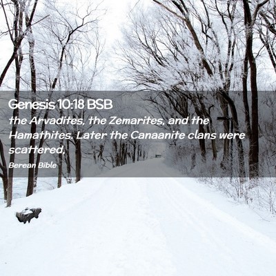 Picture 02 - Genesis 10:18 BSB - the Arvadites, the Zemarites, and the Hamathites. - Bible Verse Picture