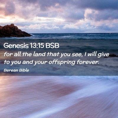 Picture 02 - Genesis 13:15 BSB - for all the land that you see, I will give to you - Bible Verse Picture