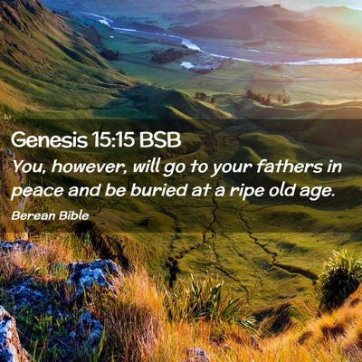 Picture 02 - Genesis 15:15 BSB - You, however, will go to your fathers in peace - Bible Verse Picture