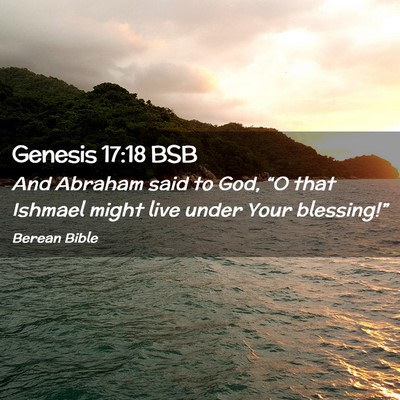Picture 02 - Genesis 17:18 BSB - And Abraham said to God, “O that Ishmael might - Bible Verse Picture