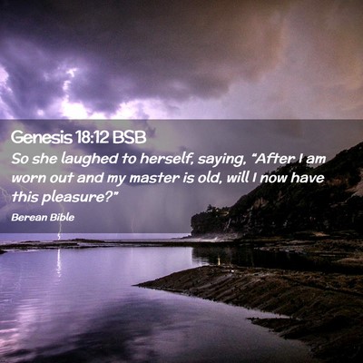 Picture 02 - Genesis 18:12 BSB - So she laughed to herself, saying, “After I am - Bible Verse Picture