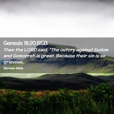 Picture 02 - Genesis 18:20 BSB - Then the LORD said, “The outcry against Sodom - Bible Verse Picture