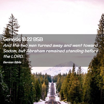 Picture 02 - Genesis 18:22 BSB - And the two men turned away and went toward - Bible Verse Picture
