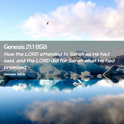 Picture 02 - Genesis 21:1 BSB - Now the LORD attended to Sarah as He had said, - Bible Verse Picture