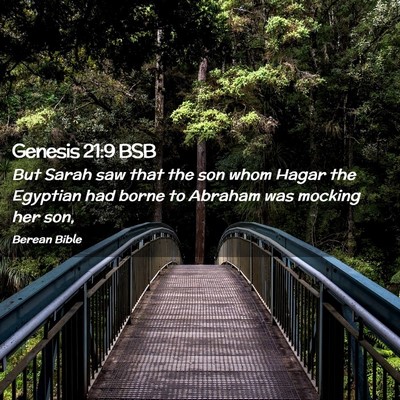 Picture 02 - Genesis 21:9 BSB - But Sarah saw that the son whom Hagar the - Bible Verse Picture