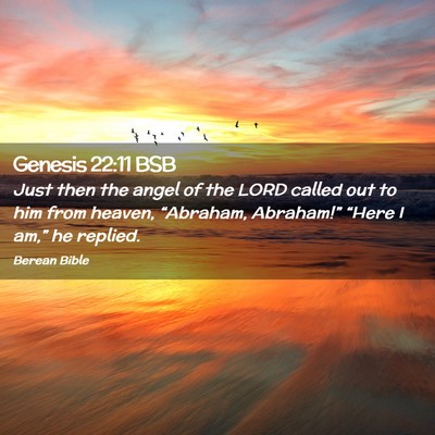 Picture 02 - Genesis 22:11 BSB - Just then the angel of the LORD called out to him - Bible Verse Picture