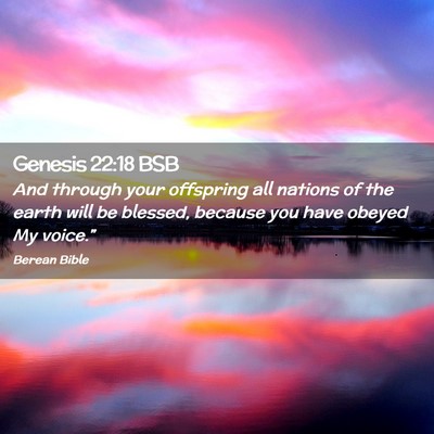 Picture 02 - Genesis 22:18 BSB - And through your offspring all nations of the - Bible Verse Picture