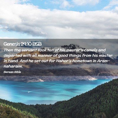 Picture 02 - Genesis 24:10 BSB - Then the servant took ten of his master’s - Bible Verse Picture