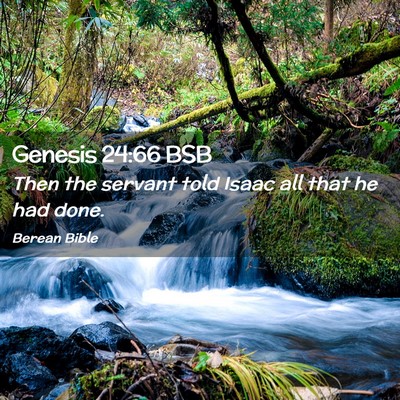 Picture 02 - Genesis 24:66 BSB - Then the servant told Isaac all that he had - Bible Verse Picture