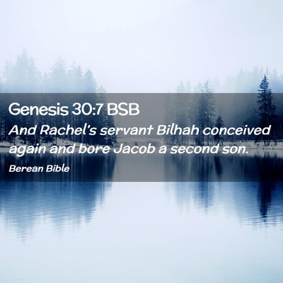Picture 02 - Genesis 30:7 BSB - And Rachel’s servant Bilhah conceived again and - Bible Verse Picture