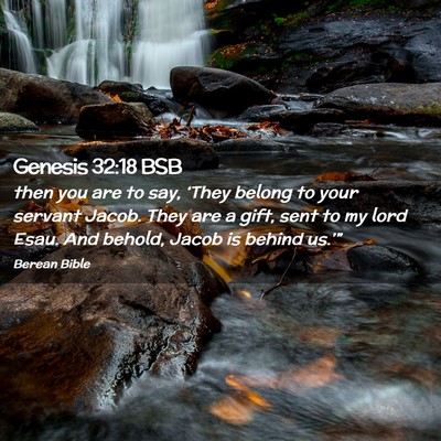 Picture 02 - Genesis 32:18 BSB - then you are to say, ‘They belong to your - Bible Verse Picture