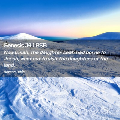 Picture 02 - Genesis 34:1 BSB - Now Dinah, the daughter Leah had borne to Jacob, - Bible Verse Picture