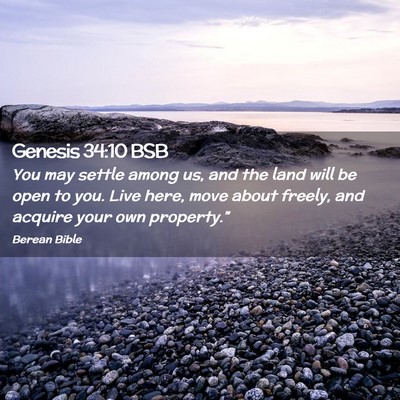 Picture 02 - Genesis 34:10 BSB - You may settle among us, and the land will be - Bible Verse Picture